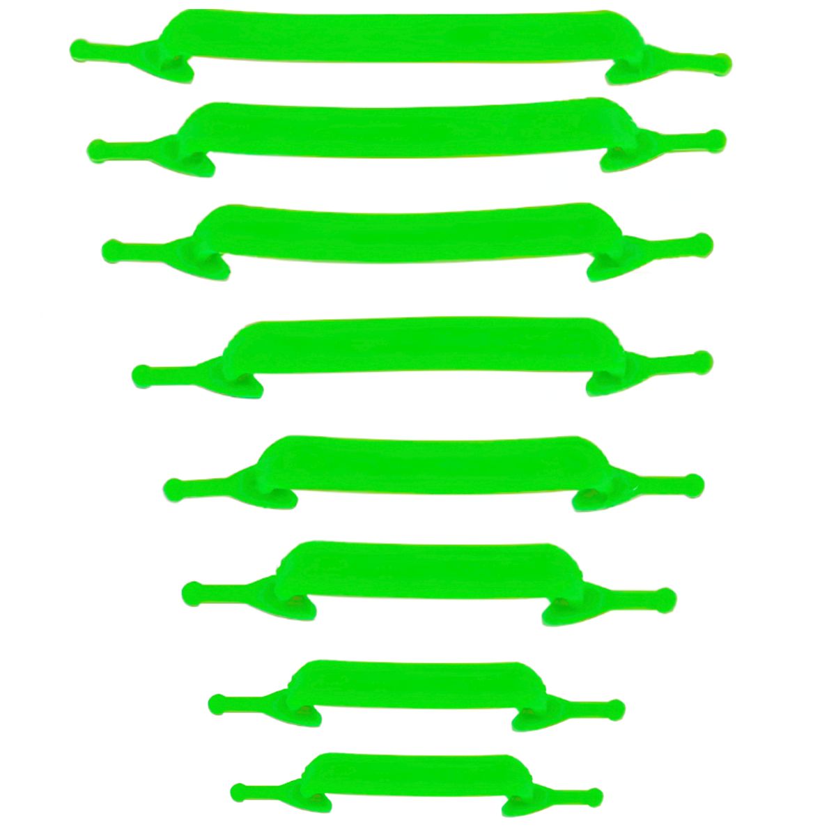 Cadarço De Silicone O Par Elástico Verde Claro Cadarço De Silicone O Par Elástico Verde Claro